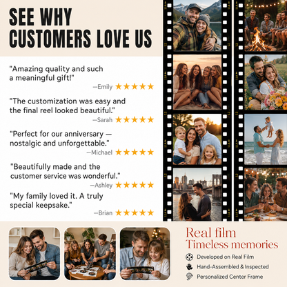 Personalized Photo Viewer with Custom Real Film Reel – A Story You Can Hold