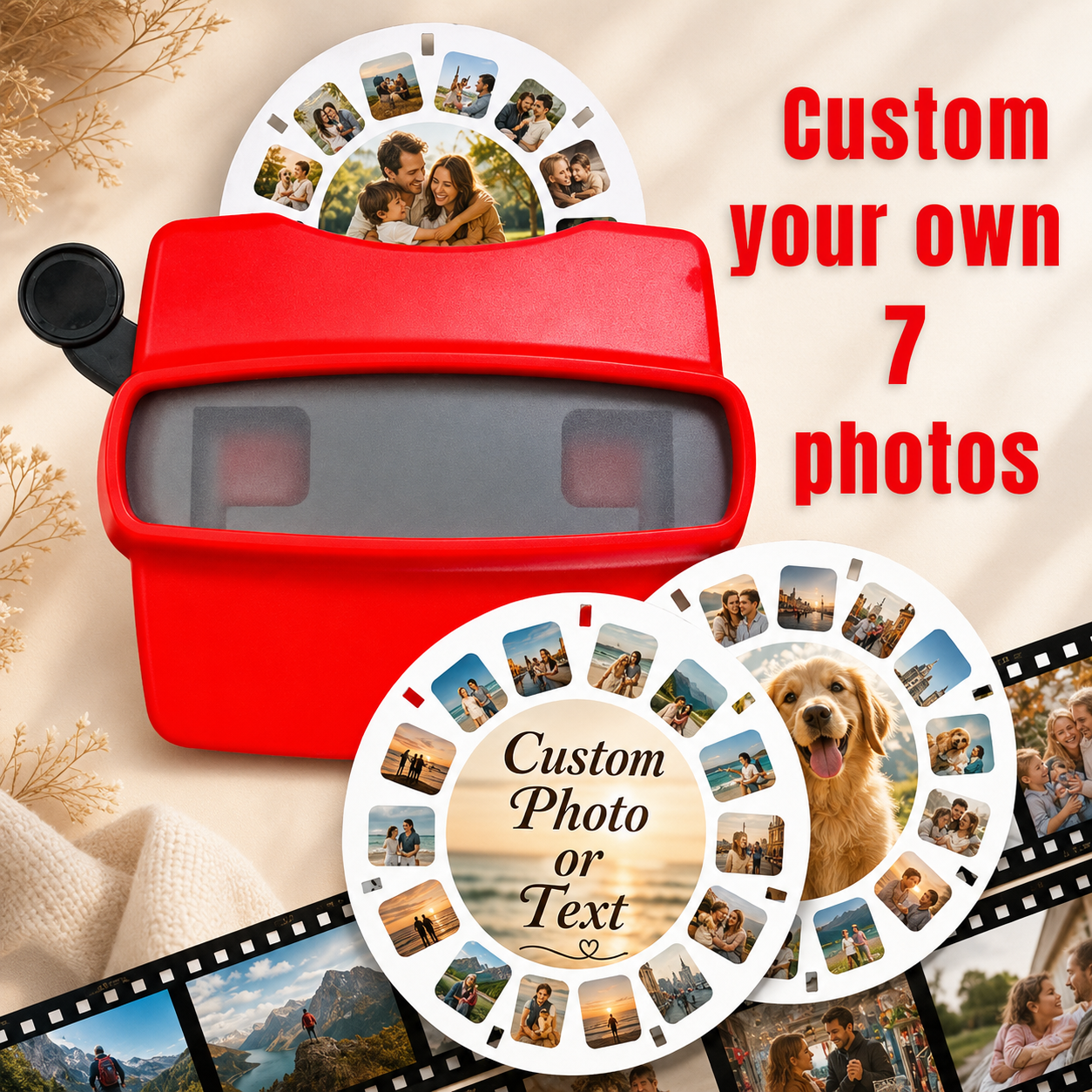 Personalized Photo Viewer with Custom Real Film Reel – A Story You Can Hold