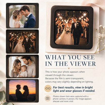 Personalized Retro Photo Viewer – Custom 7 Photo Reel Gift for Couples and Weddings