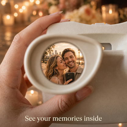 Personalized Retro Photo Viewer – Custom 7 Photo Reel Gift for Couples and Weddings
