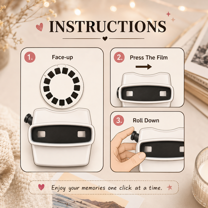 Personalized Retro Photo Viewer – Custom 7 Photo Reel Gift for Couples and Weddings