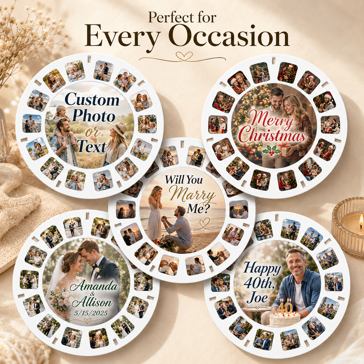Custom Photo Reel Viewer – Personalized 7-Photo Gift