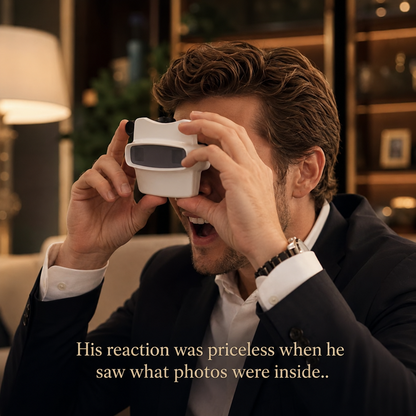 Personalized Retro Photo Viewer – Custom 7 Photo Reel Gift for Couples and Weddings