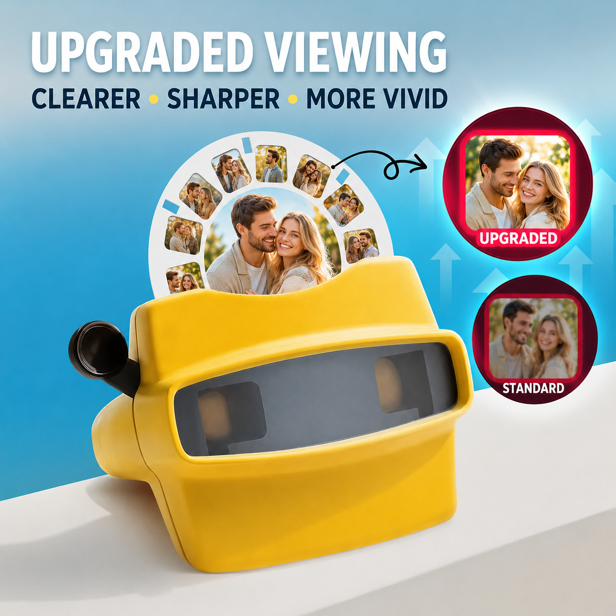 Custom Photo Reel Viewer – Personalized Memory Gift (7 Photos Film Disc)