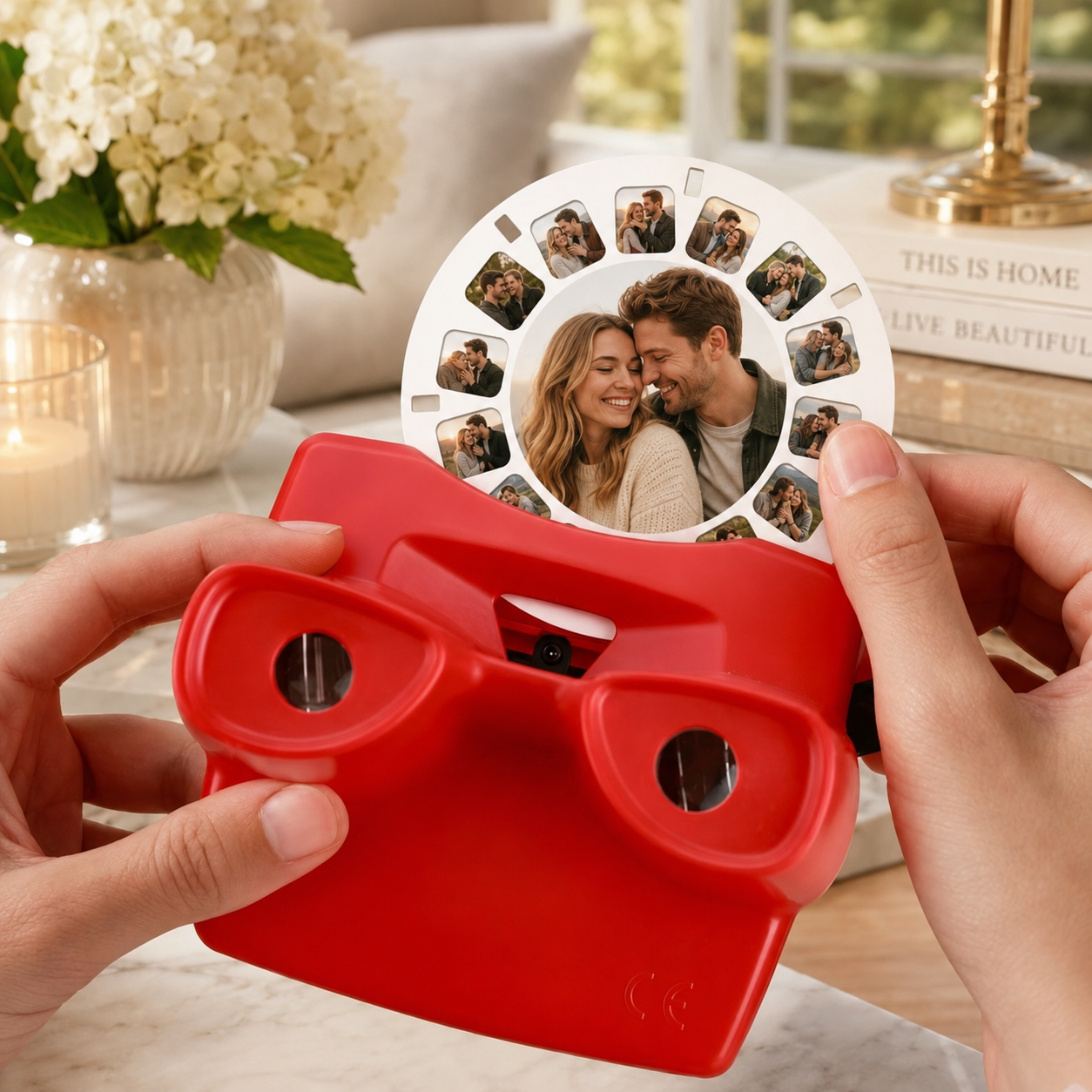Personalized Photo Reel Viewer – Custom Anniversary, Wedding & Couples Keepsake Gift